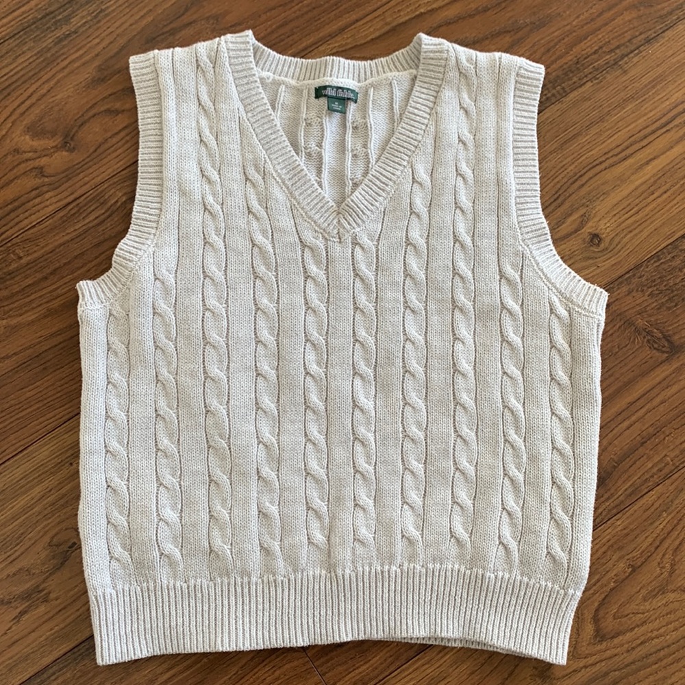 Wild Fable Cream Cable Knit Sweater Vest
